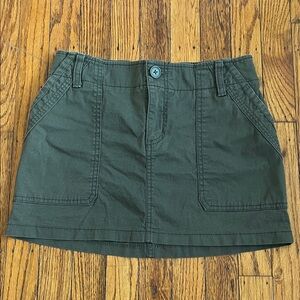 Army Green Women's Short Skirt